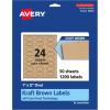 imageAvery Kraft Brown Oval Labels Sure Feed Technology 1quot x 2quot 360 Kraft Brown Labels PrinttoTheEdge LaserInkjet Printable1 200 labels