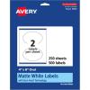 imageAvery Matte White Oval Labels Sure Feed Technology 4quot x 6quot 50 Matte White Printable Labels500 Labels