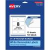 imageAvery Matte White Removable Rectangle Scalloped Labels Sure Feed Technology PrinttoTheEdge 2quot x 3quot 120 Removable Labels LaserInkjet Printable120 labels