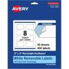 imageAvery Matte White Removable Rectangle Scalloped Labels Sure Feed Technology PrinttoTheEdge 2quot x 3quot 120 Removable Labels LaserInkjet Printable400 labels