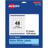 imageAvery Matte White Square Labels Sure Feed Technology 1quot x 1quot 1200 Matte White Printable Labels1 200 Labels