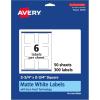 imageAvery Matte White Square Labels Sure Feed Technology 275quot x 275quot 150 Matte White Printable Labels300 Labels
