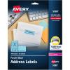 imageAvery Printable Address Labels with Sure Feed 1quot x 258quot Assorted Neon Magenta Green and Yellow 450 Blank Mailing Labels for Laser and Inkjet Printers 5979Pastel Blue