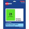 imageAvery Printable Oval Labels Sure Feed Technology 1quot x 2quot Neon Green Labels PrinttoTheEdge LaserInkjet Printable 960 Total Great for Soaps and Candles240 labels