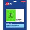 imageAvery Printable Oval Labels Sure Feed Technology 1quot x 2quot Neon Green Labels PrinttoTheEdge LaserInkjet Printable 960 Total Great for Soaps and Candles480 labels