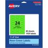 imageAvery Printable Oval Labels Sure Feed Technology 1quot x 2quot Neon Green Labels PrinttoTheEdge LaserInkjet Printable 960 Total Great for Soaps and Candles1 920 labels