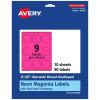 imageAvery Printable Round Scalloped Labels Sure Feed Technology 212quot Diameter Neon Magenta Labels PrinttoTheEdge LaserInkjet Printable 180 Total Great for Mailing Seals and Candles90 labels