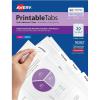 imageAvery Printable SelfAdhesive Plastic Tabs 134quot Repositionable Adhesive White Pack of 80 16282