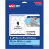 imageAvery TrueBlock Matte White Round Scalloped Labels Sure Feed Technology 25quot Diameter 90 Matte White Labels PrintToTheEdge LaserInkjet Printable Great for Packaging and Product Merchandising450 labels