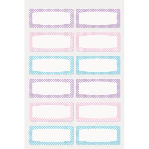 imageAvery NoIron Fabric Labels 12quot x 134quot Washer and DryerSafe Waterproof Labels NonPrintable 54 Total 40720Pastel Designs