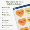 imageAvery Dissolvable Heart Labels Sure Feed Technology 2932quot x 12732quot Matte White PrinttoTheEdge LaserInkjet Printable 300 Labels Total60 labels