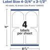 imageAvery Durable Waterproof Arched Labels Sure Feed Technology 475quot x 35quot 40 Total Oil and TearResistant Waterproof Labels PrinttoTheEdge LaserPigmentBased Inkjet Printable40 labels