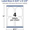 imageAvery Durable Waterproof Arched Labels Sure Feed Technology 475quot x 35quot 40 Total Oil and TearResistant Waterproof Labels PrinttoTheEdge LaserPigmentBased Inkjet Printable400 labels