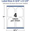 imageAvery Durable Waterproof Arched Labels Sure Feed Technology 475quot x 35quot 40 Total Oil and TearResistant Waterproof Labels PrinttoTheEdge LaserPigmentBased Inkjet Printable200 labels