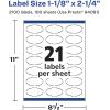 imageAvery Durable Waterproof Oval Scalloped Labels Sure Feed Technology 118quot x 214quot 210 Total Oil and TearResistant Waterproof Labels PrinttoTheEdge LaserPigmentBased Inkjet Printable2 100 labels