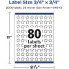 imageAvery Durable Waterproof Star Labels Sure Feed Technology 075quot x 075quot 800 Total Oil and TearResistant Waterproof Labels PrinttoTheEdge LaserPigmentBased Inkjet Printable2 000 labels