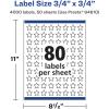 imageAvery Durable Waterproof Star Labels Sure Feed Technology 075quot x 075quot 800 Total Oil and TearResistant Waterproof Labels PrinttoTheEdge LaserPigmentBased Inkjet Printable4 000 labels