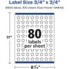 imageAvery Durable Waterproof Star Labels Sure Feed Technology 075quot x 075quot 800 Total Oil and TearResistant Waterproof Labels PrinttoTheEdge LaserPigmentBased Inkjet Printable8 000 labels