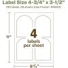 imageAvery EcoFriendly Matte White Recycled Arched Labels 475quot x 35quot PrinttoTheEdge Matte White Labels Permanent Adhesive LaserInkjet Printable 100 Total100 labels