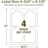 imageAvery EcoFriendly Matte White Recycled Arched Labels 475quot x 35quot PrinttoTheEdge Matte White Labels Permanent Adhesive LaserInkjet Printable 100 Total200 labels