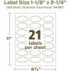 imageAvery EcoFriendly Matte White Recycled Oval Scalloped Labels 118quot x 214quot PrinttoTheEdge Matte White Labels Permanent Adhesive LaserInkjet Printable 210 Total525 labels
