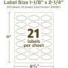imageAvery EcoFriendly Matte White Recycled Oval Scalloped Labels 118quot x 214quot PrinttoTheEdge Matte White Labels Permanent Adhesive LaserInkjet Printable 210 Total210 labels