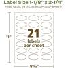imageAvery EcoFriendly Matte White Recycled Oval Scalloped Labels 118quot x 214quot PrinttoTheEdge Matte White Labels Permanent Adhesive LaserInkjet Printable 210 Total1 050 labels