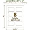 imageAvery EcoFriendly Matte White Recycled Rectangle Scalloped Labels 2quot x 3quot PrinttoTheEdge Matte White Labels Permanent Adhesive LaserInkjet Printable 400 Total80 labels