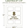 imageAvery EcoFriendly Matte White Recycled Rectangle Scalloped Labels 2quot x 3quot PrinttoTheEdge Matte White Labels Permanent Adhesive LaserInkjet Printable 400 Total400 labels