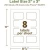 imageAvery EcoFriendly Matte White Recycled Rectangle Scalloped Labels 2quot x 3quot PrinttoTheEdge Matte White Labels Permanent Adhesive LaserInkjet Printable 400 Total200 labels