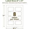 imageAvery EcoFriendly Matte White Recycled Rectangle Scalloped Labels 2quot x 3quot PrinttoTheEdge Matte White Labels Permanent Adhesive LaserInkjet Printable 400 Total800 labels