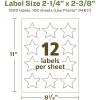 imageAvery EcoFriendly Matte White Recycled Star Labels 214quot x 238quot PrinttoTheEdge Matte White Labels Permanent Adhesive LaserInkjet Printable 120 Total1 200 labels