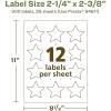imageAvery EcoFriendly Matte White Recycled Star Labels 214quot x 238quot PrinttoTheEdge Matte White Labels Permanent Adhesive LaserInkjet Printable 120 Total300 labels