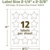 imageAvery EcoFriendly Matte White Recycled Star Labels 214quot x 238quot PrinttoTheEdge Matte White Labels Permanent Adhesive LaserInkjet Printable 120 Total120 labels