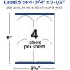 imageAvery Glossy Clear Arched Labels Sure Feed Technology 475quot x 35quot 40 Glossy Clear Labels PrinttoTheEdge LaserInkjet Printable200 labels