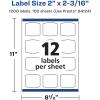 imageAvery Glossy Clear Arched Square Labels Sure Feed Technology 2quot x 2316quot 120 Glossy Clear Labels PrinttoTheEdge LaserInkjet Printable1 200 labels