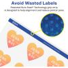 imageAvery Glossy Clear Heart Labels Sure Feed Technology 15quot x 15quot 200 Glossy Clear Labels PrinttoTheEdge LaserInkjet Printable200 labels