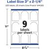 imageAvery Glossy White Arched Labels Sure Feed Technology 3quot x 225quot 90 Labels PrinttoTheEdge LaserInkjet Printable225 labels