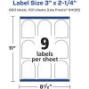 imageAvery Glossy White Arched Labels Sure Feed Technology 3quot x 225quot 90 Labels PrinttoTheEdge LaserInkjet Printable900 labels