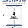 imageAvery Glossy White Arched Labels Sure Feed Technology 475quot x 35quot 40 Glossy White Labels PrinttoTheEdge Permanent Adhesive LaserInkjet Printable400 labels