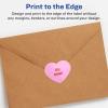 imageAvery Glossy White Heart Labels Sure Feed Technology 15quot x 15quot 200 Glossy White Labels PrinttoTheEdge Permanent Adhesive LaserInkjet Printable2 000 labels