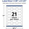 imageAvery Glossy White Oval Scalloped Labels Sure Feed Technology 118quot x 214quot 210 Glossy White Labels PrinttoTheEdge Permanent Adhesive LaserInkjet Printable1 050 labels
