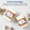 imageAvery Glossy White Rectangle Scalloped Labels Sure Feed Technology 2quot x 3quot 80 Glossy White Labels PrinttoTheEdge Permanent Adhesive LaserInkjet Printable800 labels