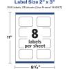 imageAvery Glossy White Rectangle Scalloped Labels Sure Feed Technology 2quot x 3quot 80 Glossy White Labels PrinttoTheEdge Permanent Adhesive LaserInkjet Printable200 labels