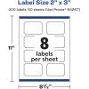 imageAvery Glossy White Rectangle Scalloped Labels Sure Feed Technology 2quot x 3quot 80 Glossy White Labels PrinttoTheEdge Permanent Adhesive LaserInkjet Printable400 labels
