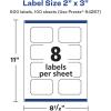 imageAvery Glossy White Rectangle Scalloped Labels Sure Feed Technology 2quot x 3quot 80 Glossy White Labels PrinttoTheEdge Permanent Adhesive LaserInkjet Printable800 labels