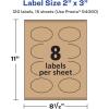 imageAvery Kraft Brown Oval Scalloped Labels Sure Feed Technology 2quot x 3quot 120 Kraft Brown Labels PrinttoTheEdge LaserInkjet Printable120 labels