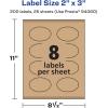 imageAvery Kraft Brown Oval Scalloped Labels Sure Feed Technology 2quot x 3quot 120 Kraft Brown Labels PrinttoTheEdge LaserInkjet Printable200 labels