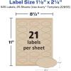 imageAvery Kraft Brown Scalloped Oval Labels with Sure Feed Technology 118quot x 214quot Print to The Edge LaserInkjet Printable Labels 525 Total 22855One Size