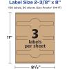imageAvery Kraft Brown Wraparound Band Labels Sure Feed Technology 238quot x 8quot Cigar Band Labels 300 Total LaserInkjet Printable150 labels